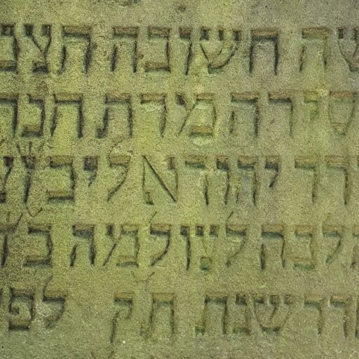 Grabstein Ausschnitt Chana, Tochter Juda Löb, 26. März 1740, Copyright: Piotr Grodecki, Geschichtsverband Nikolai