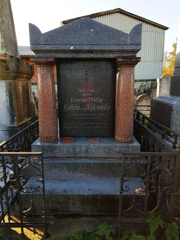 Grabmal Baron Philip Schey von Koromla, 26. Juni 1881