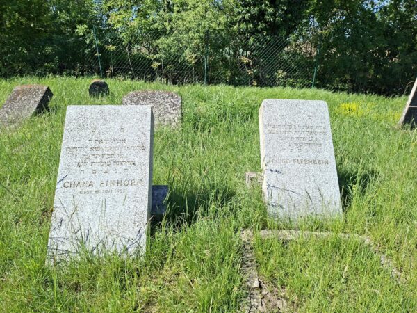 Grabsteine Chana Einhorn und Feige Elfenbein, jüdischer Friedhof Gattendorf