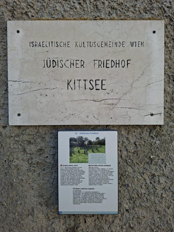 Eingang zum jüdischen Friedhof Kittsee