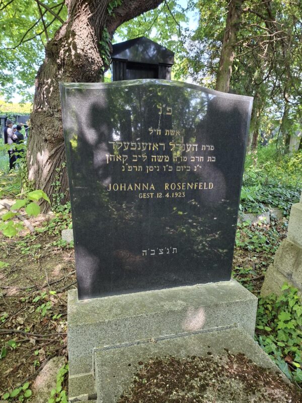 Grabstein Johanna Rosenfeld, 1923