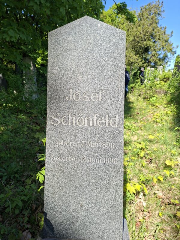 Kindergrabstein Josef Schönfeld, 1896