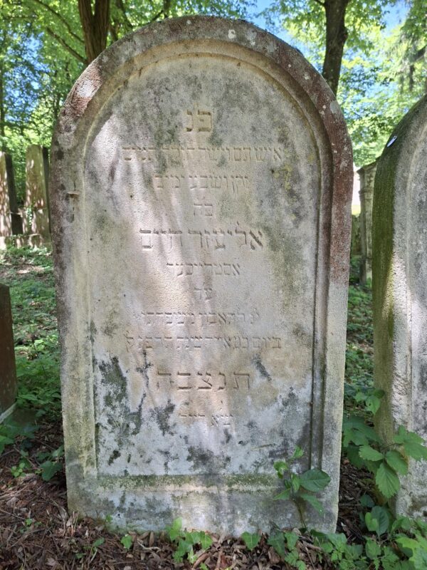 Grabstein Elieser Chajim Österreicher, 29. Ijjar 683 = Dienstag, 15. Mai 1923